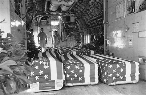 Vietnam War 1965 - Flag-draped coffins of eight American S… | Flickr