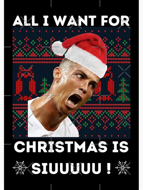 "cristiano ronaldo siuuu funny meme christmas" Poster by freestylestore ...