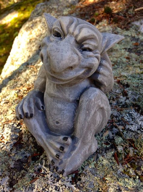 Gargoyle Statue Silly Gargoyle Concrete Garden Decor Cement | Etsy