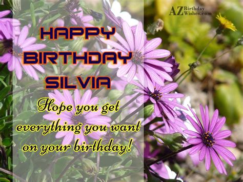 Happy Birthday Silvia - AZBirthdayWishes.com