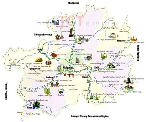 Guizhou Maps, Map of Guizhou China, Guizhou Province Maps,Guizhou Tourist Map