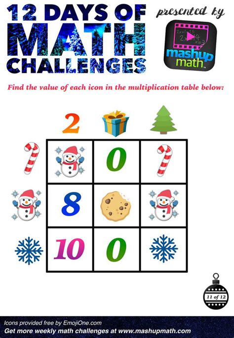 Free Math Puzzles — Mashup Math | Math challenge, Holiday math, Holiday math worksheets