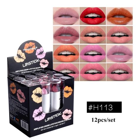 Brand 12pcs/Set Red Lipstick Lasting Moisturizing Nutritious Lip Sticks ...