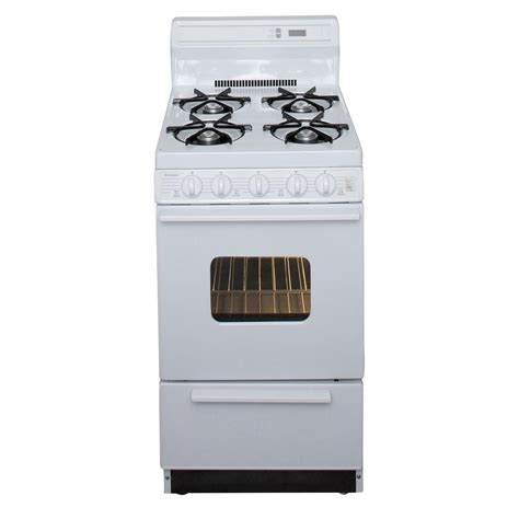 Premier 20 in. 2.42 cu. ft. Freestanding Gas Range in White-SAK220OP ...