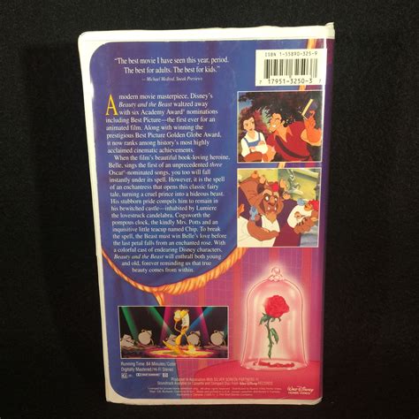 RARE Walt Disney's Beauty and The Beast VHS 1992 Black Diamond Classic ...