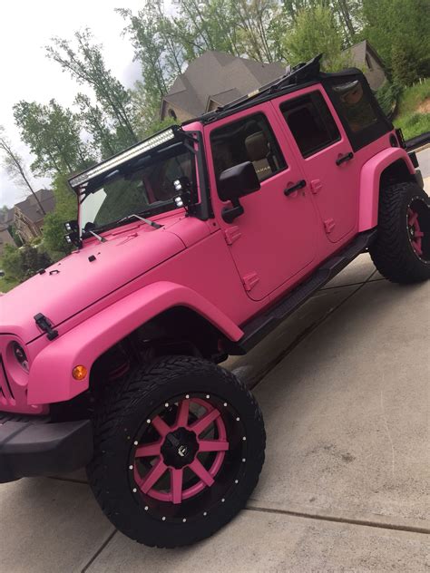 My New 2015 all custom pink matte wrangler !!! | Jeep wrangler, Jeep ...