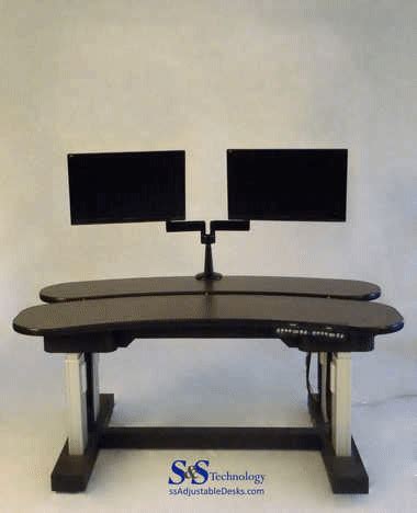 Sheridan 2-Table Adjustable Height Desk on Make a GIF