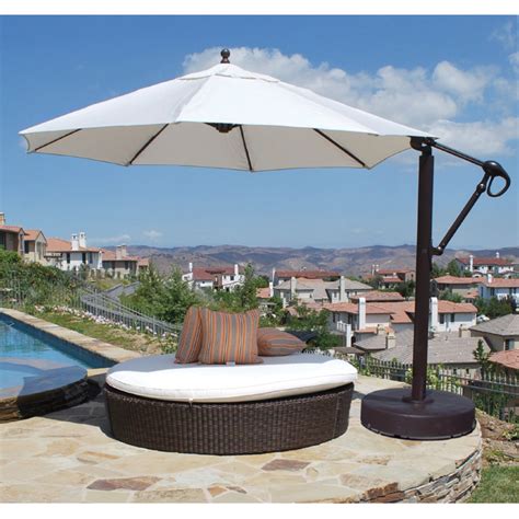 Galtech 11 ft. Cantilever Aluminum Sunbrella Patio Umbrella with ...