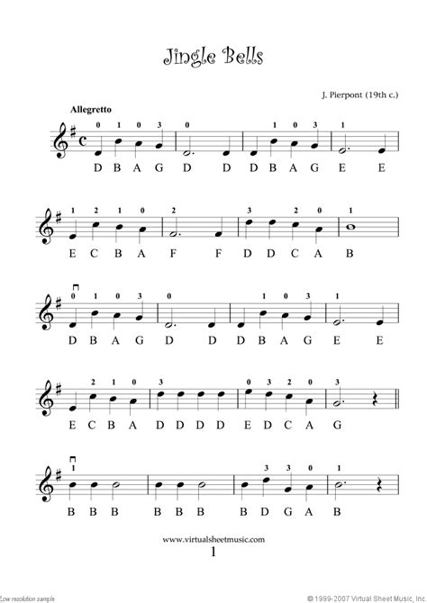 Very Easy Christmas Violin Sheet Music Songs (PDF)