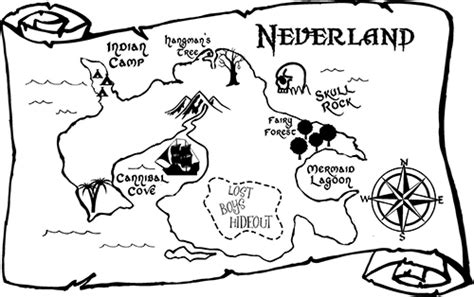 Map of Neverland (Large) - Beautiful Wall Decals