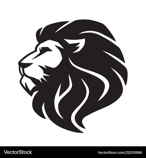 Wild lion icon logo template Royalty Free Vector Image