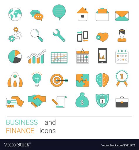 Business icon set icon set Royalty Free Vector Image