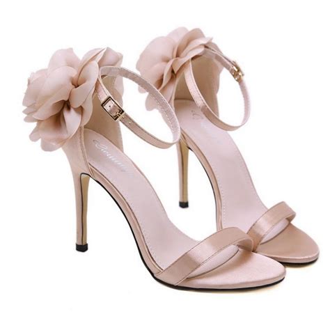 Pink Satin Giant Rose Party High Stiletto Heels Sandals Shoes ...