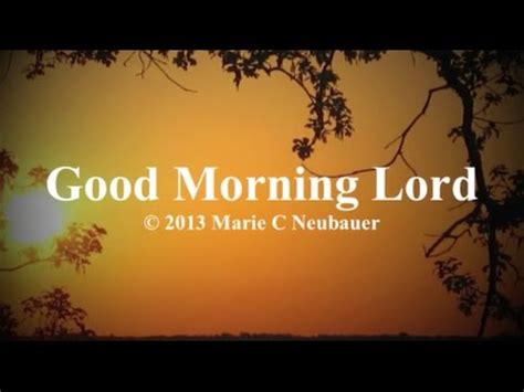 Good Morning Lord (New Gospel Song) - YouTube