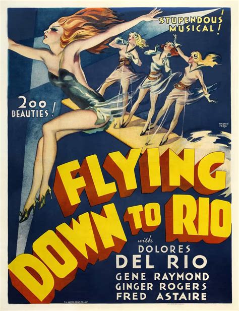 Flying Down to Rio Film Noir Movie Poster, 1933