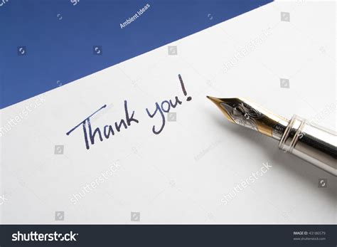 Fountain Pen With Thank You Note Stock Photo 43186579 : Shutterstock