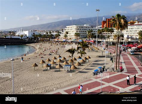 Puerto Colon beach, Playa de Las Americas, Tenerife Stock Photo - Alamy