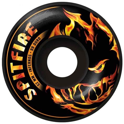 Spitfire Infernos Skateboard Wheels - Black - 52mm 99a (Set of 4) – SkateAmerica