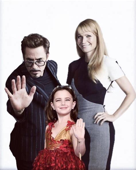 The Stark's ️👨‍👩‍👧 - - - - - Morgan Stark, Pepper Potts & Tony Stark ...