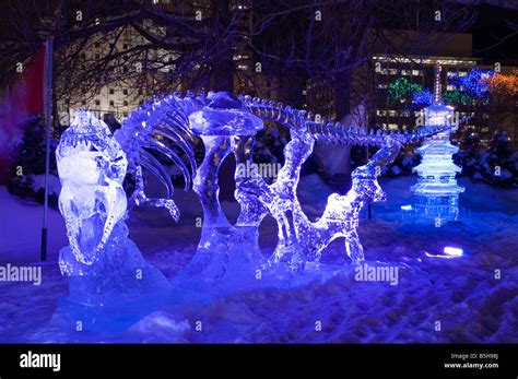 Ice sculptures at the Winterlude festival Ottawa Ontario Stock Photo ...