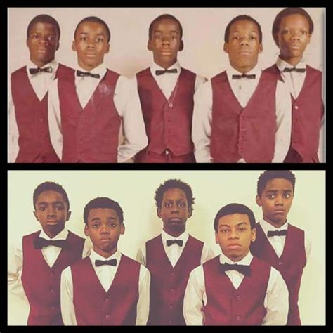 NEW EDITION AS YOUNG ENTERTAINERS AND THE MOVIE VERSION OF THIS PIC PLAYED BY THE YOUNG VERSION ...