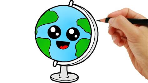 HOW TO DRAW EARTH EASY STEP BY STEP - YouTube