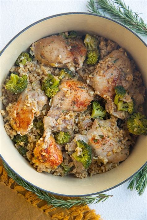 One-Pot Lemon Garlic Rosemary Chicken and Rice - The Roasted Root