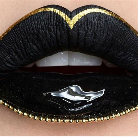 Lip art Lip Art Makeup, Mehron Makeup, Lipstick Art, Black Lipstick ...