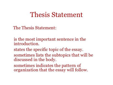 Introduction Thesis Statement Outline - Thesis Title Ideas for College