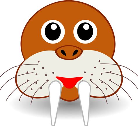 Funny walrus face (100612) Free SVG Download / 4 Vector