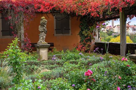 Italian Style Rothenburg Castle Garden 1 Photograph by Jenny Rainbow ...