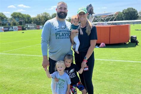 Jason Kelce Smiles with Wife Kylie and Their Three Daughters in Adorable Family Photo at Pro Bowl