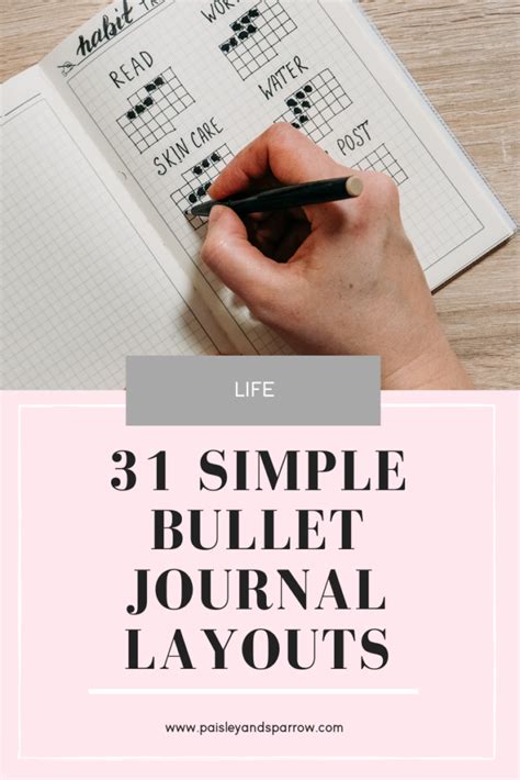 31 Ideas for Simple Bullet Journal Layouts - Paisley & Sparrow