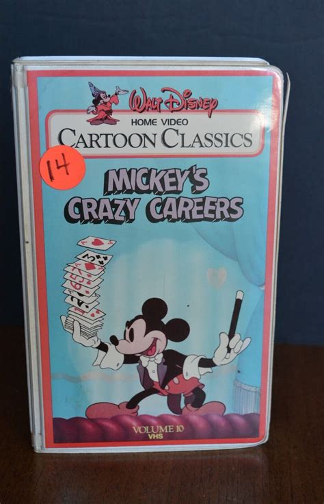 1984 DISNEY HOME VIDEO Cartoon Classics Mickey's Crazy Careers Orig. Release VHS | eBay