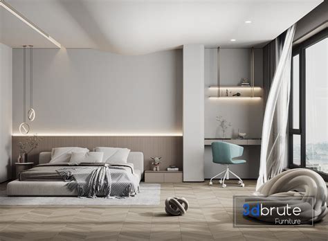 Bedroom 45 3d model Buy Download 3dbrute