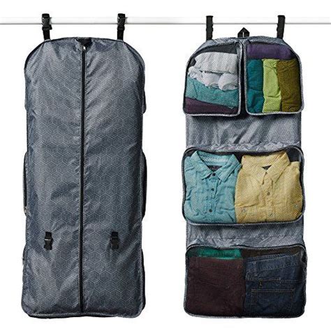 RuMe Tri-fold Garment/Clothing Travel Organizer Bag With Attached Packing Cubes For Clothes An ...