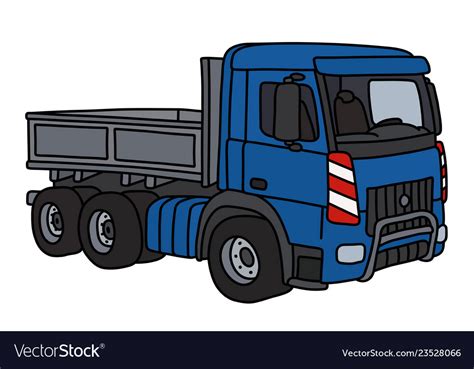 Blue lorry truck Royalty Free Vector Image - VectorStock