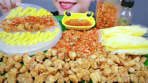 ASMR BÁNH TRÁNG PHƠI SƯƠNG- rice paper with pork crackling, fried onion ...