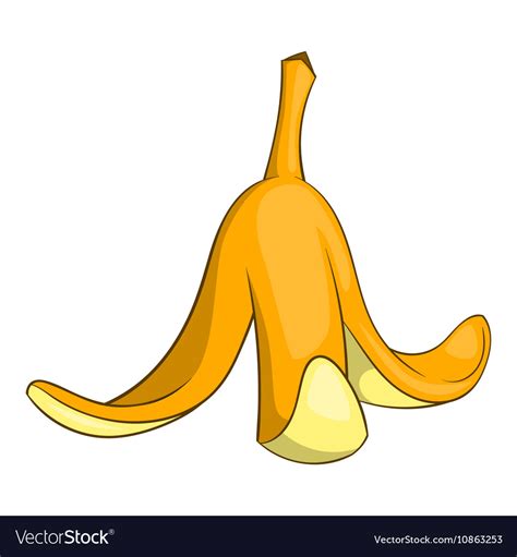 Banana peel icon cartoon style Royalty Free Vector Image