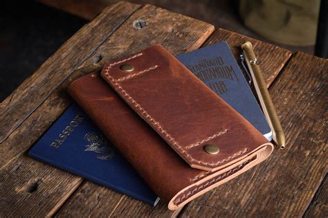 Checkbook Wallet, Handmade Horween Leather Business Checks Holder ...