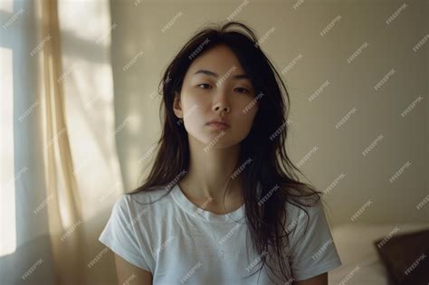 Premium Photo | Natural light portrait of a young East Asian woman in a relaxed pose