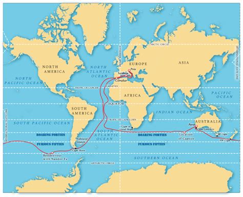 Circumnavigation Map – Istvan Kopar | Solo Circumnavigator