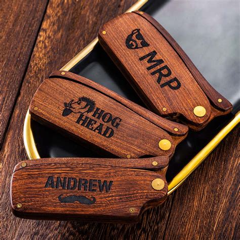 Engraved Wooden Beard Comb for Men - GetNameNecklace