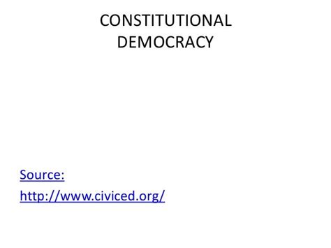 CONSTITUTIONAL DEMOCRACY