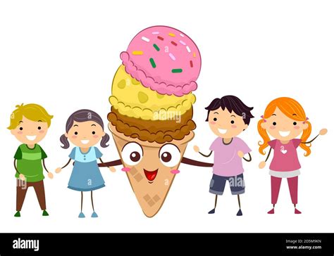 Ice cream stick cartoon character hi-res stock photography and images - Alamy