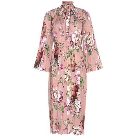 Gucci Floral-Printed Silk Dress | Lyst