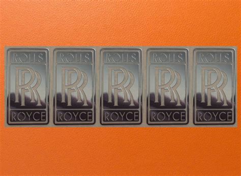 5 pcs Rolls Royce Silver Chrome Color Sticker Logo Decal Badge 16mm x 30mm | eBay