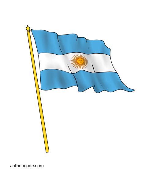 Bandera Argentina Dibujo - Colorear Tus Dibujos Bandera Argentinas Para ...