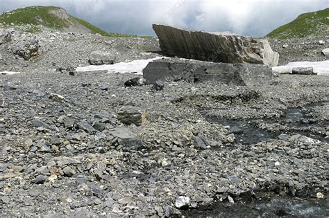 Glacial rock deposits - Stock Image - E460/0443 - Science Photo Library