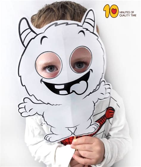 Monster Printable Mask – 10 Minutes of Quality Time | Kindergarten ...